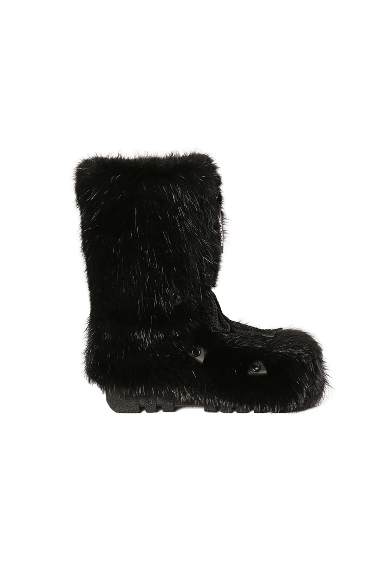 Black Beaver fur boots Front zipper Standard Nakiuk BILODEAU