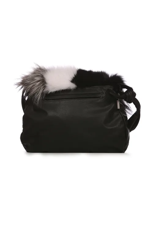 Paysanne purse Silver, Black, White Fox |  | BILODEAU Canada