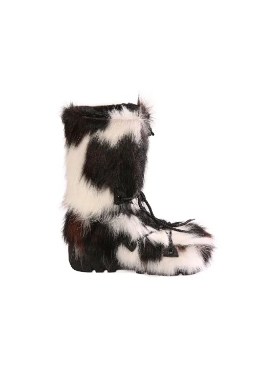 Natural Cow fur boots - Front zipper - Standard Nakiuk | Women/Men | BILODEAU Canada