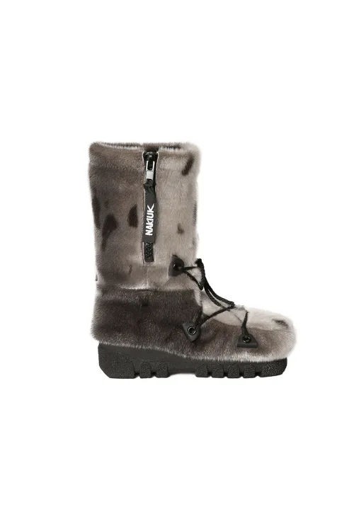 Natural Seal fur boots - Side zipper - Standard Nakiuk | Women/Men | BILODEAU Canada