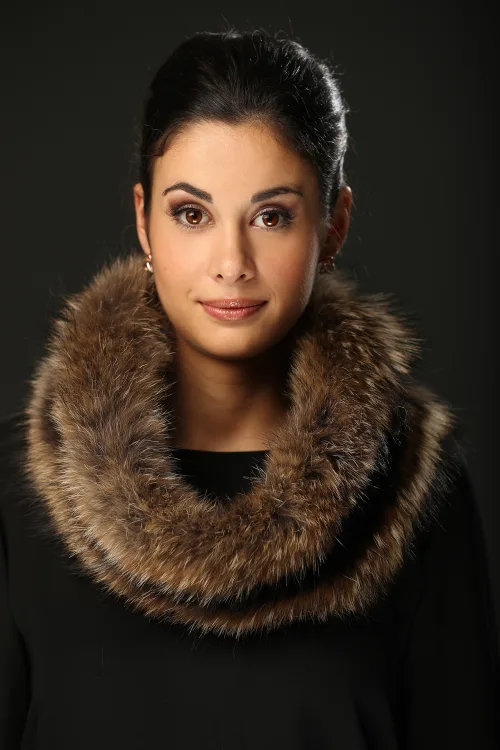 Infinity scarf Coyote & Black Beaver |  | BILODEAU Canada