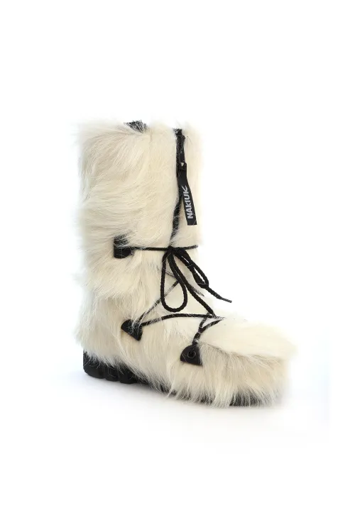 Ivory Cow fur boots - Front zipper - Standard Nakiuk | Women/Men | BILODEAU Canada