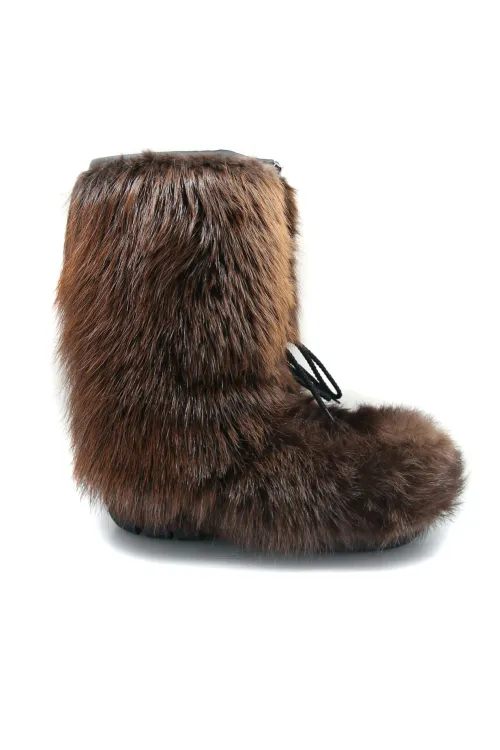 Natural Beaver fur boots - Blizzard | Winter boots - Snow boots | BILODEAU Canada