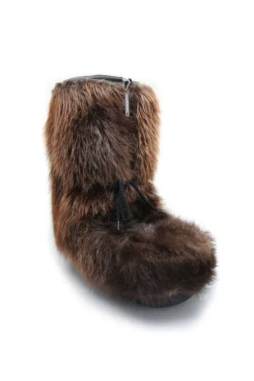Bottes en fourrure enfant Castor naturel - Blizzard | Bottes de motoneige | BILODEAU Canada