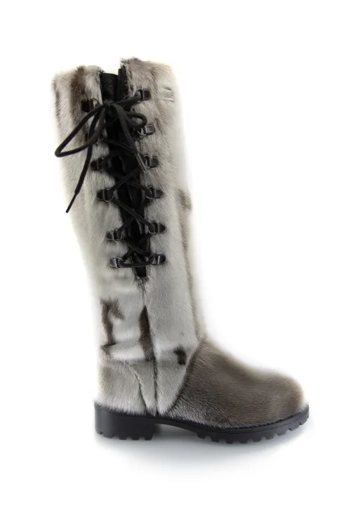 Bottes en fourrure de Loup Marin naturel - Margot | Bottes d'hiver - Bottes urbaines | BILODEAU Canada
