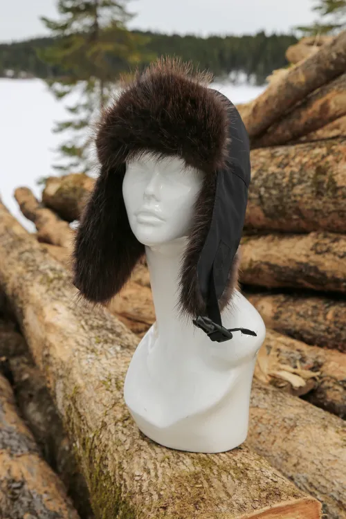 Nylon fur hat - Aviator | Fur hats | BILODEAU Canada