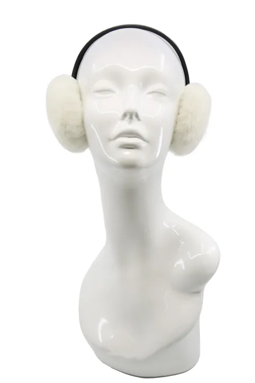 White sheepskin ear muffs | Gloves and mittens - Outdoors | BILODEAU Canada