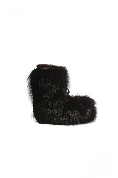 Black beaver fur baby boots - Blizzard | Babies | BILODEAU Canada