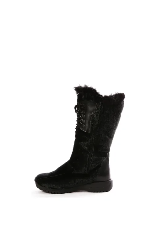 Black Seal fur boots - Kaminak | Winter boots - Urban boots | BILODEAU Canada