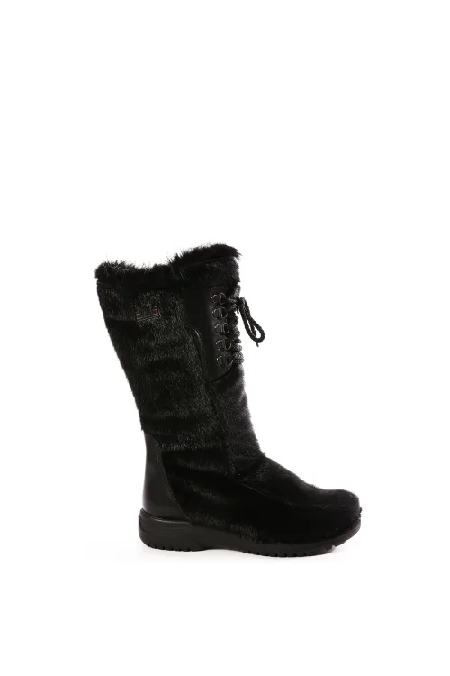 Black Seal fur boots - Kaminak | Winter boots - Urban boots | BILODEAU Canada