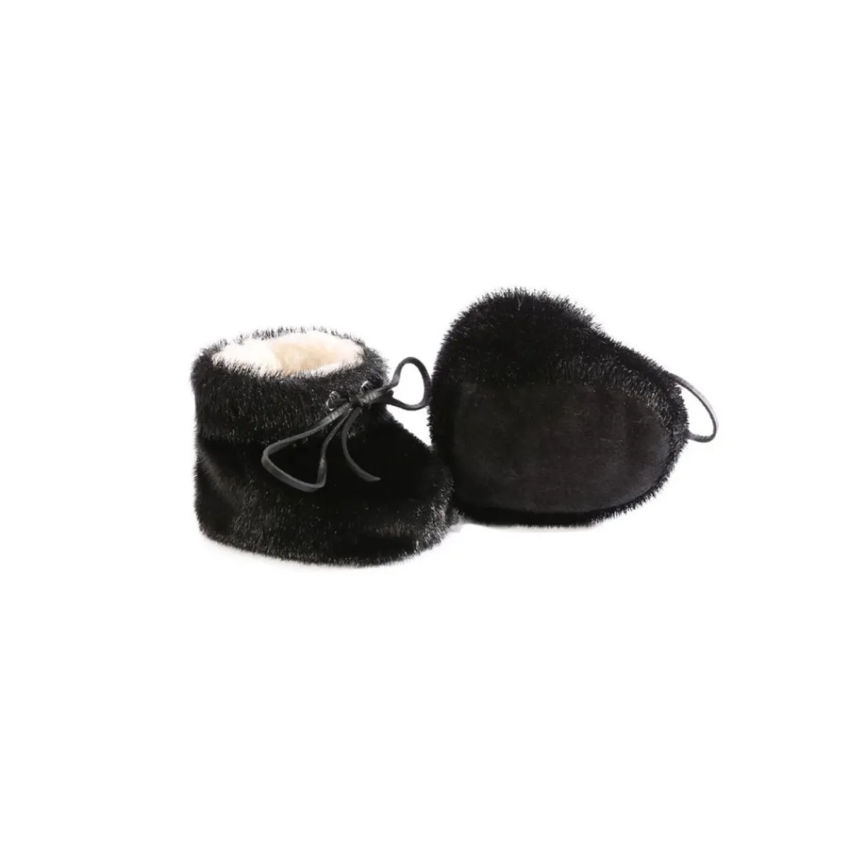Pantoufle en loup marin noir enfant Dessous