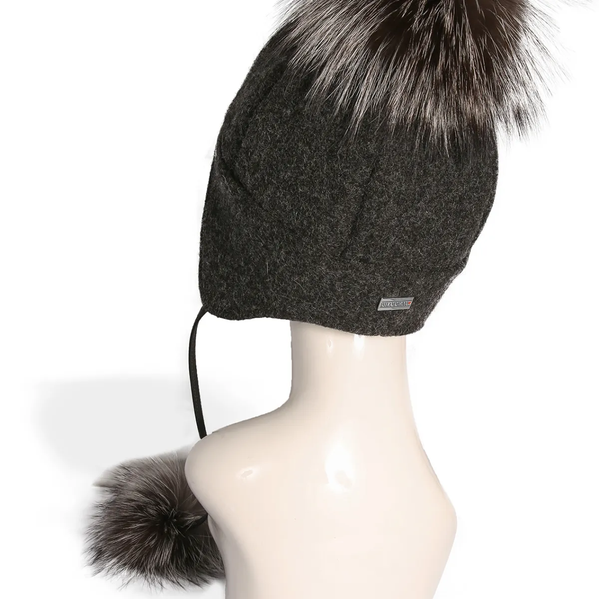 Tuque en lainage charcoal 2