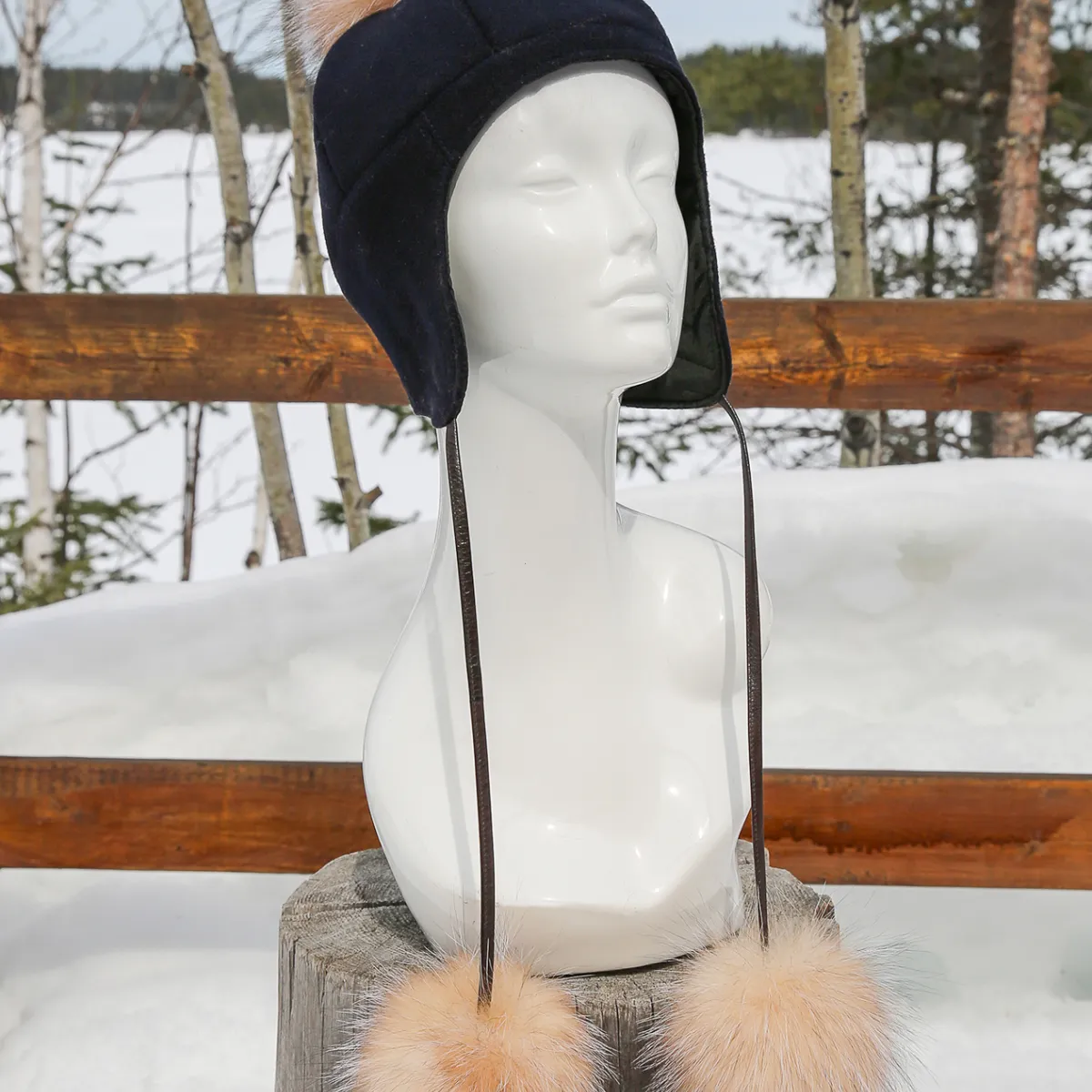 Tuque en lainage bleu Lifestyle