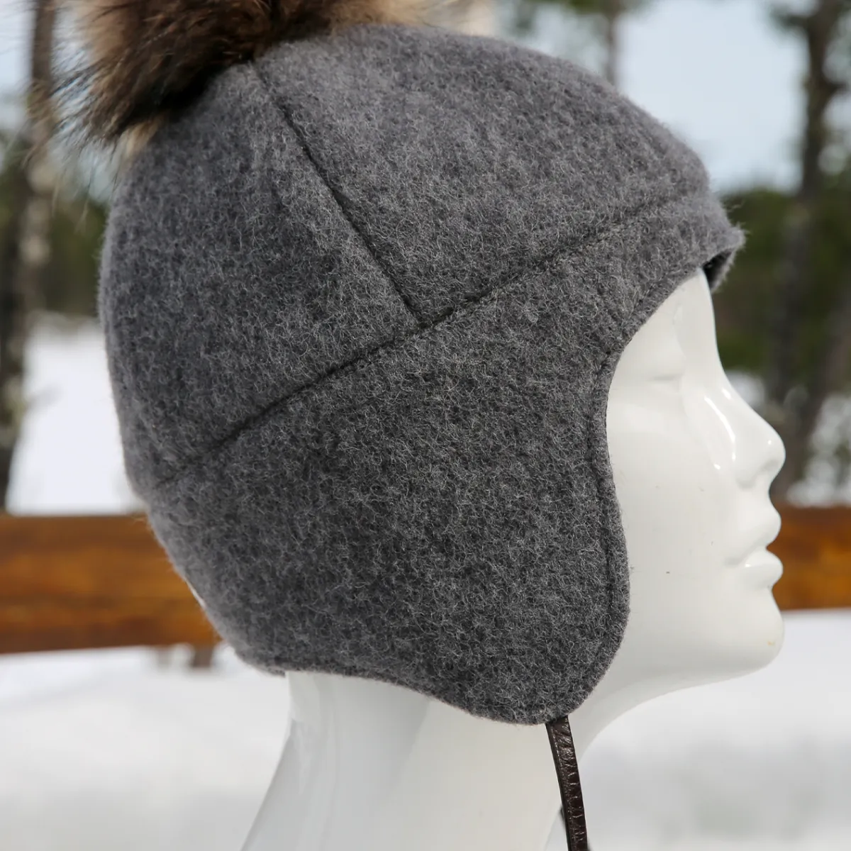 Tuque en lainage gris Lifestyle 2