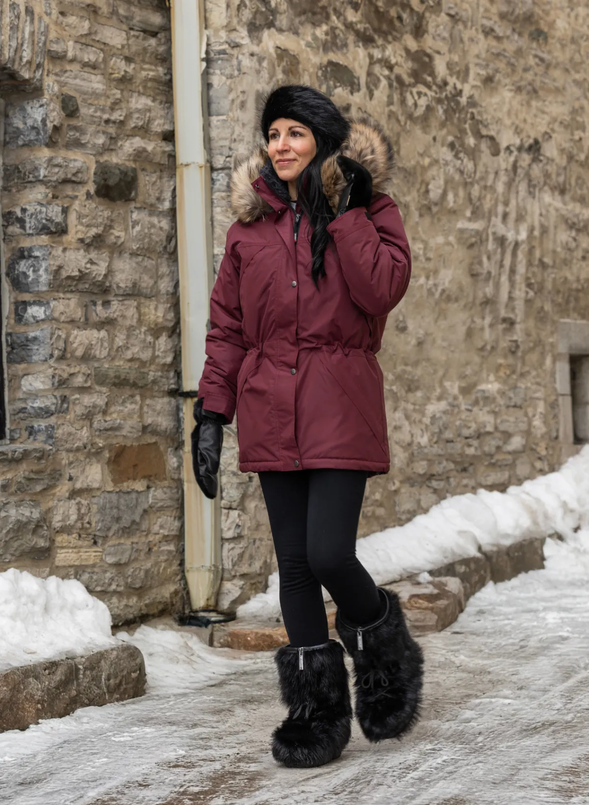 La tenue de la journée : Manteau Samantha & Bottes Blizzard